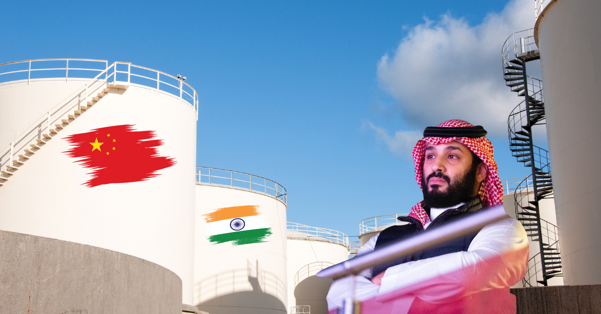 Aramco, China, India, Oil